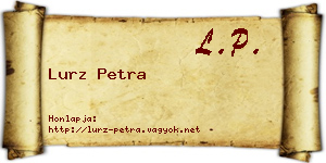 Lurz Petra névjegykártya